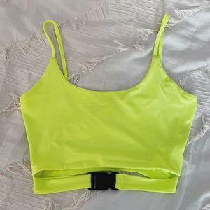 neon buckle tank top